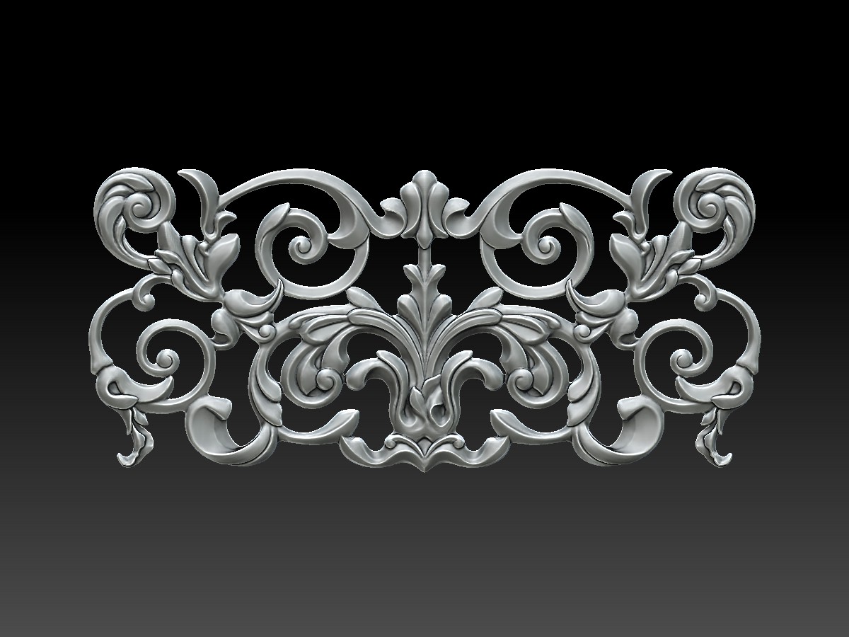 Digital sculpting of decorative elements for custom furniture. 3D Models for Production.